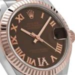 Rolex Datejust Replica 278271 'Ladies' Rose Gold Stainless Steel Roman Chocolate Dial Jubilee - Image 5