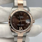 Rolex Datejust Replica 178341 Ladies Rose Gold Stainless Steel Chocolate Dia - Image 3