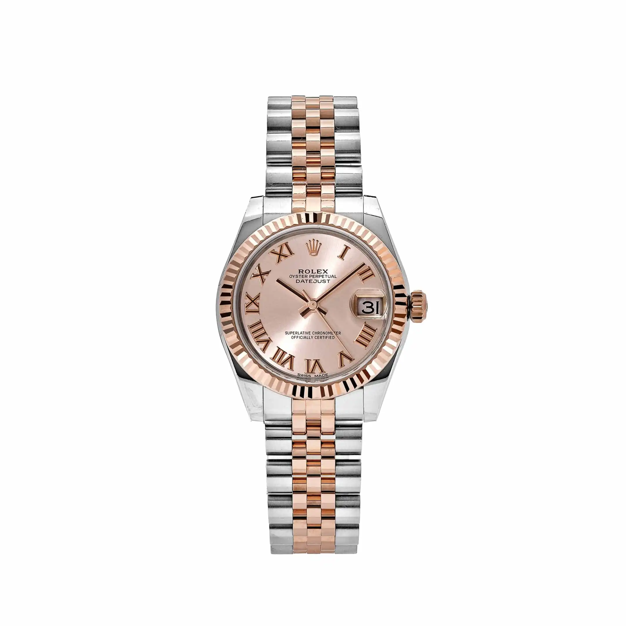1w43qnaamnv.webp Rolex Datejust Replica 178271 'Ladies' Rose Gold Stainless Steel Sundust Dial - Image 1