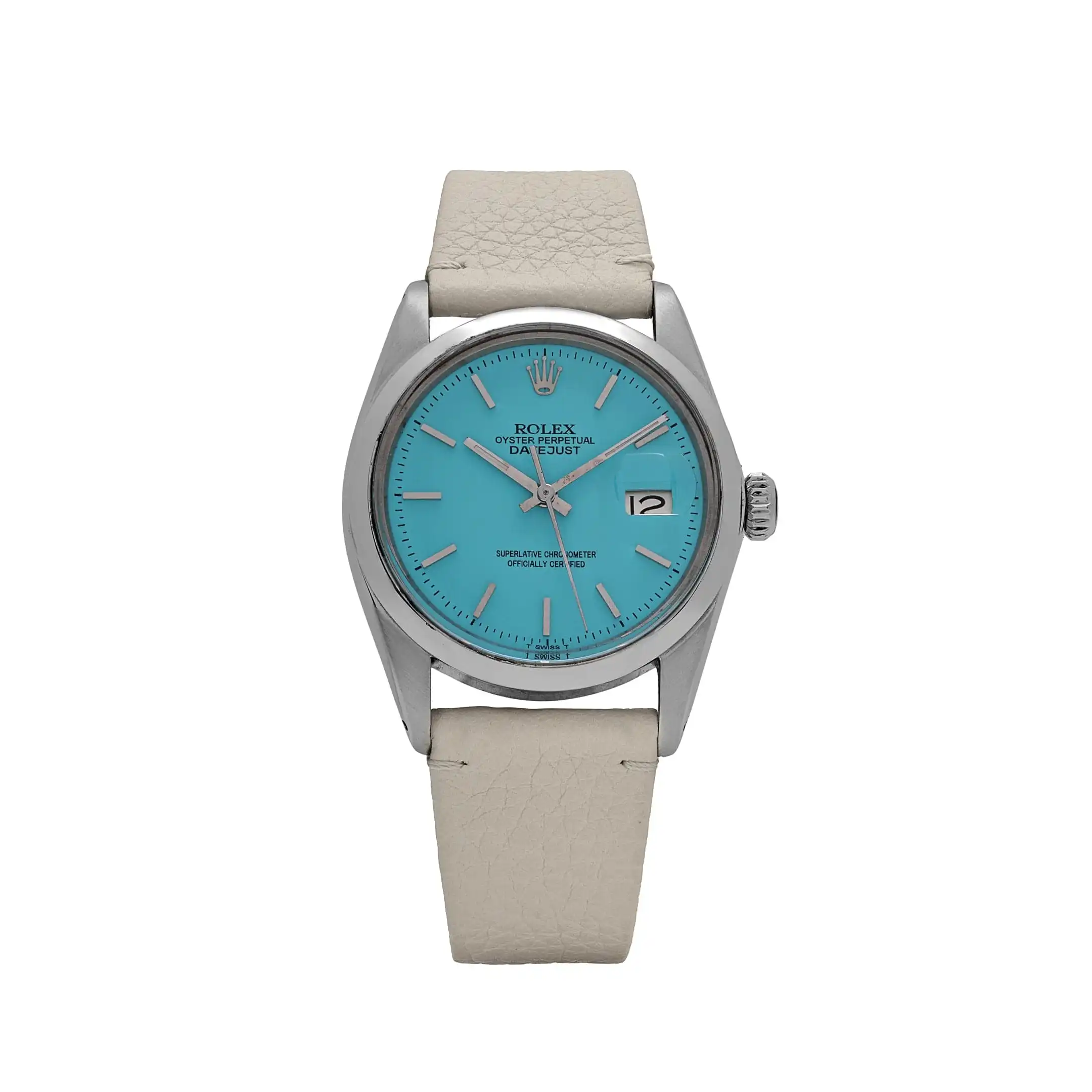 s2wyzbobz1n.webp Rolex Datejust Replica 16000 Stainless Steel Aftermarket Turquoise Dial - Image 1