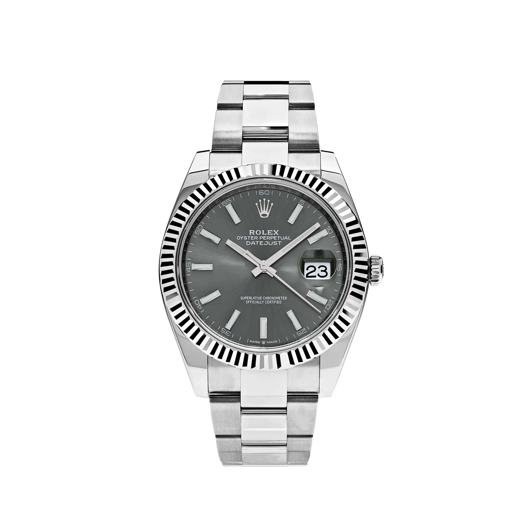 klosvxr1lsz.webp Rolex Datejust Replica 126334 Stainless Steel Slate Dial Oyster - Image 1