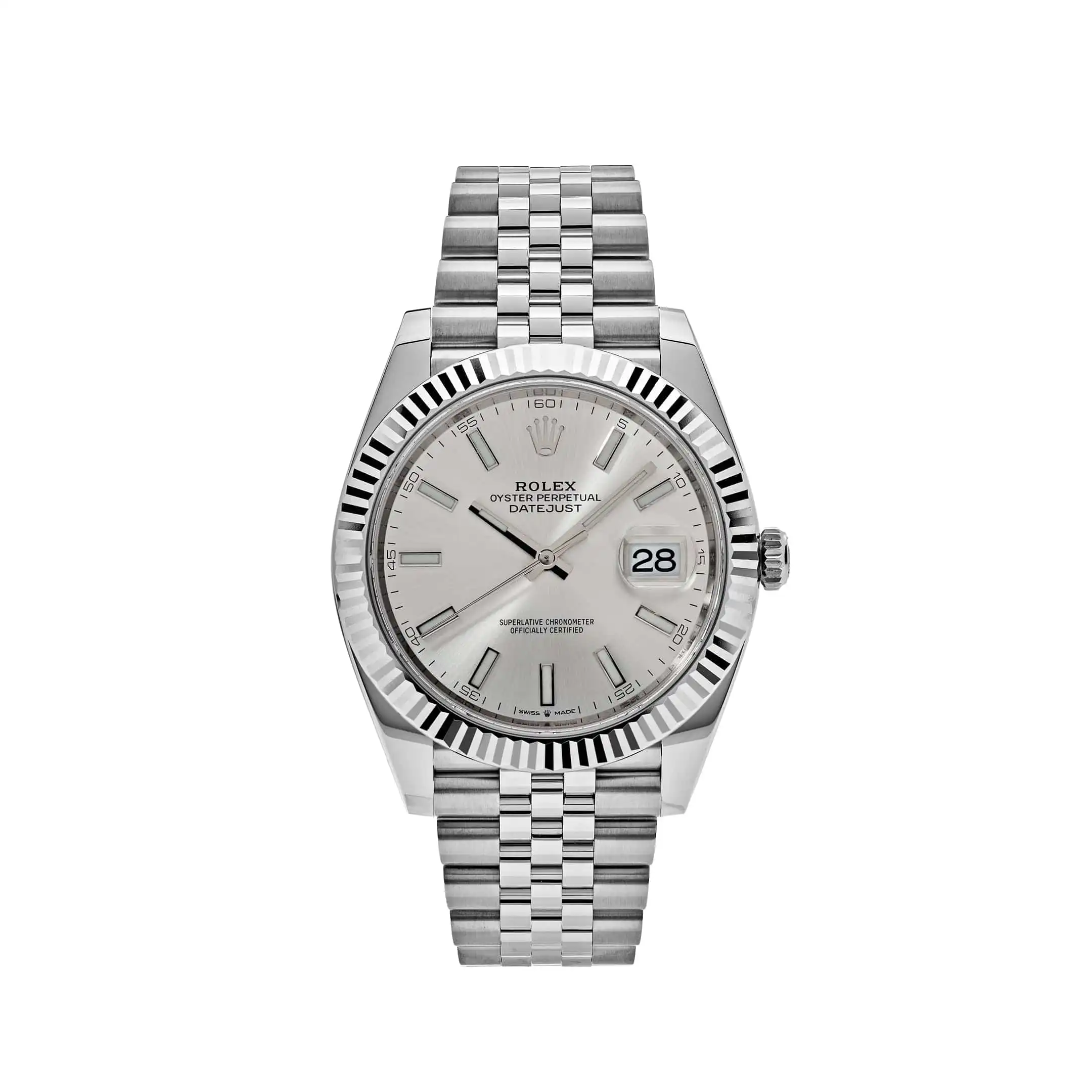 gajgidpdm1e.webp Rolex Datejust Replica 126334 Stainless Steel Silver Dial Jubilee - Image 1