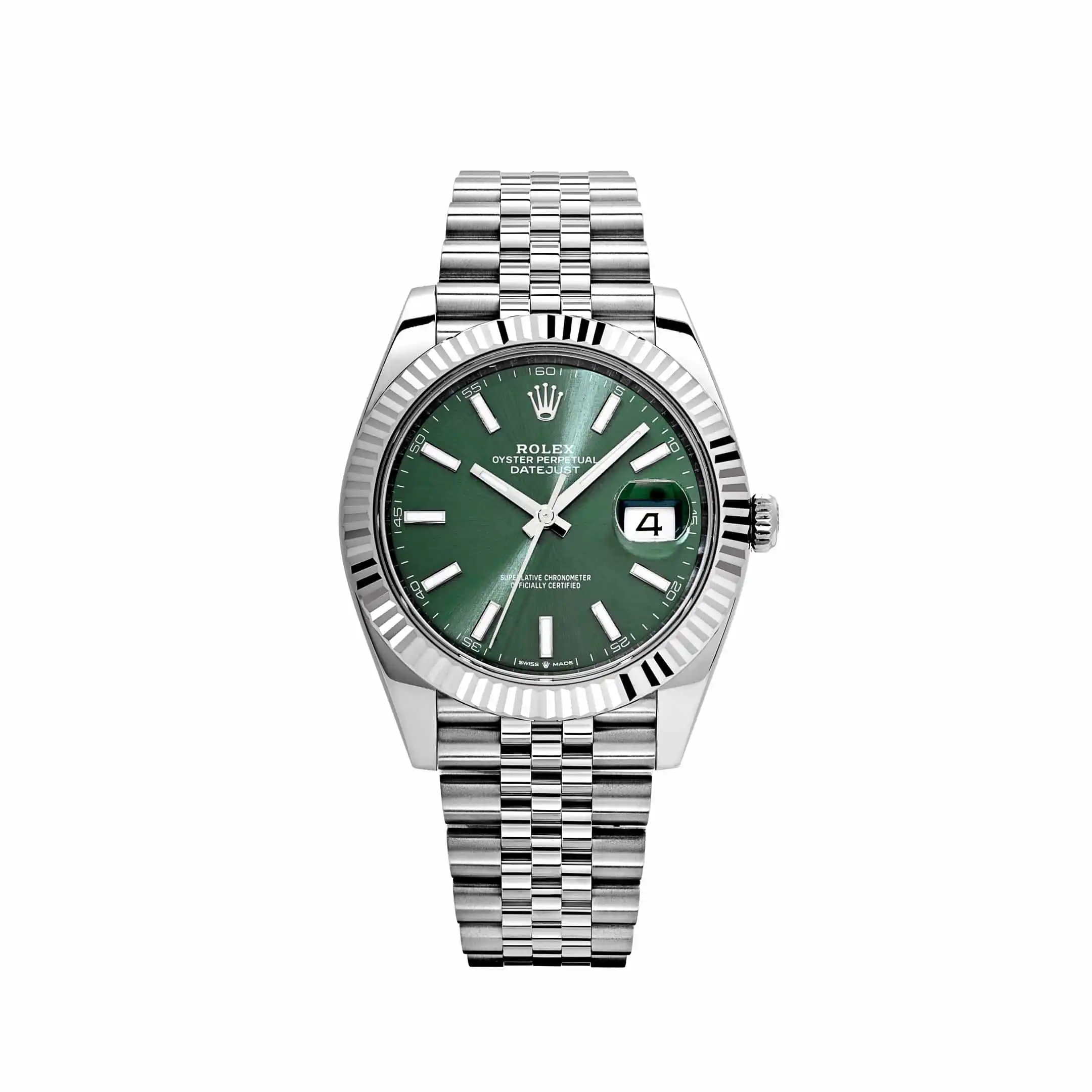 ibpprh44xcw.webp Rolex Datejust Replica 126334 Stainless Steel Green Dial Jubilee - Image 1