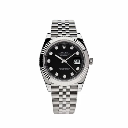 Rolex Datejust Replica 126334 Stainless Steel Black Diamond Dial Jubilee