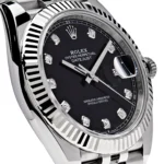 Rolex Datejust Replica 126334 Stainless Steel Black Diamond Dial Jubilee - Image 3