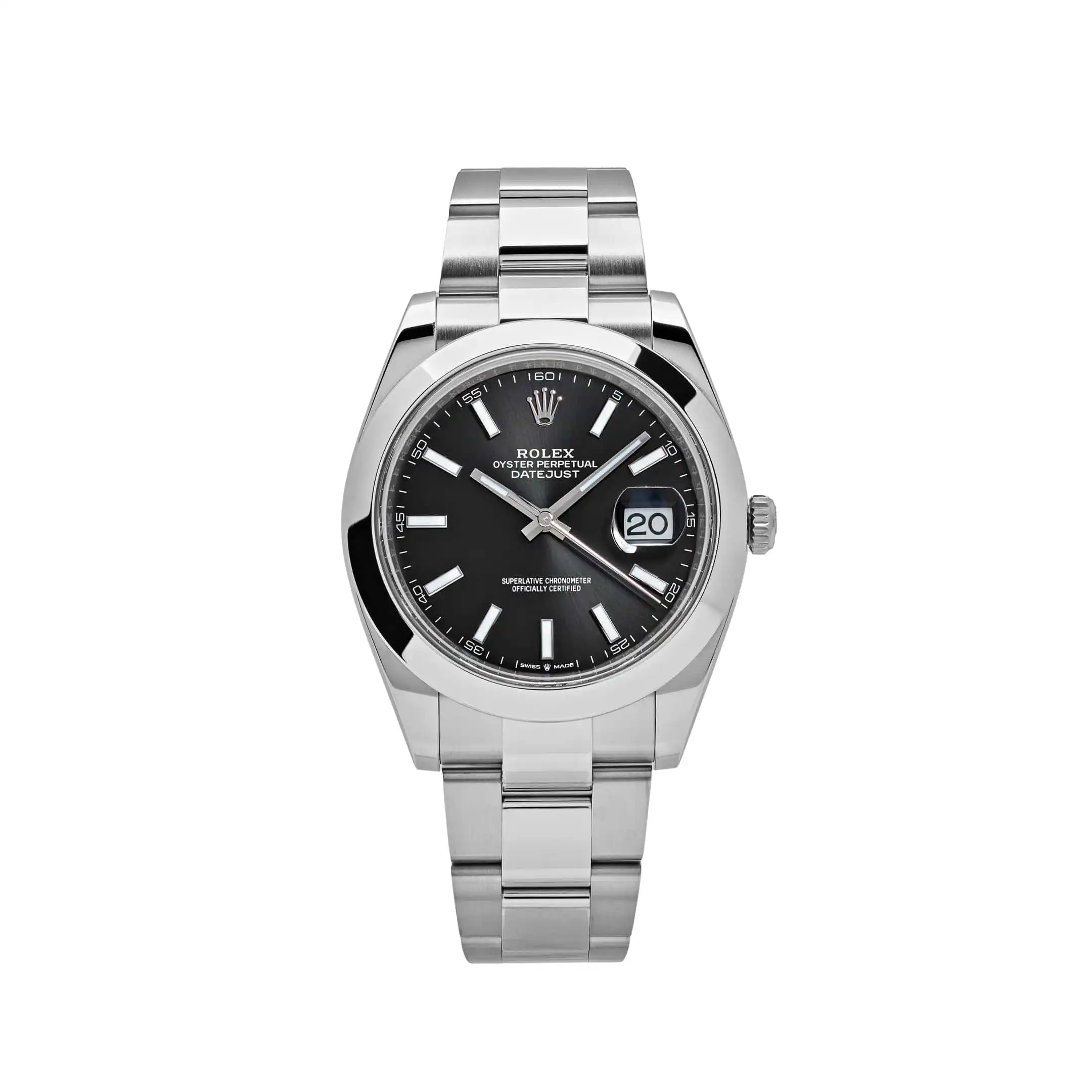 vbeg0oa15nk.webp Rolex Datejust Replica 126300 Stainless Steel Black Dial Oyster - Image 1