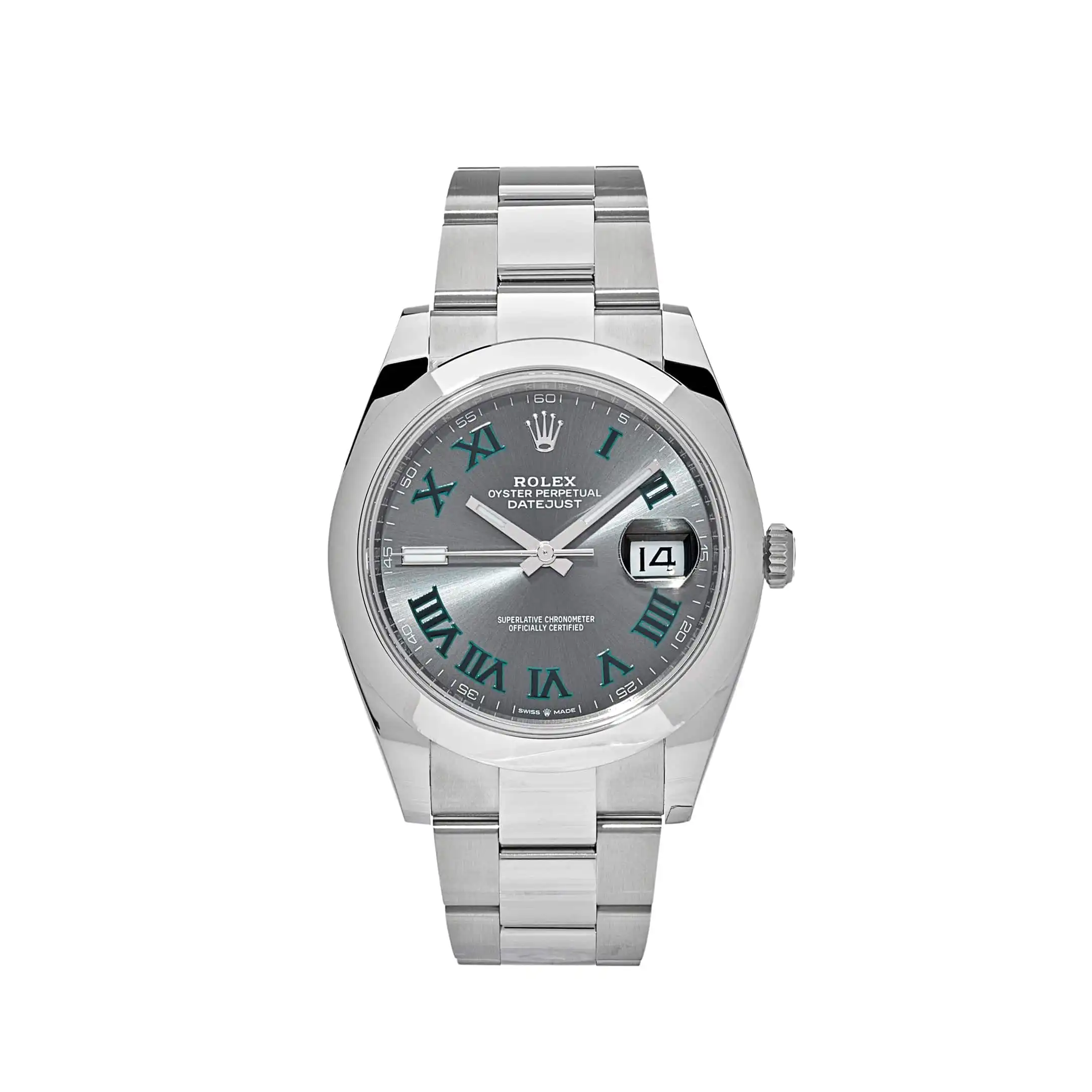 yaigyotaeru.webp Rolex Datejust Replica 126300 'Wimbledon' Stainless Steel Slate Dial Jubilee - Image 1