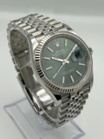 Rolex Datejust Replica 126234 White Gold Stainless Steel Mint Green Dial Jubilee - Image 3