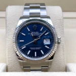 Rolex Datejust Replica 126234 White Gold Stainless Steel Blue Dial Oyster - Image 2