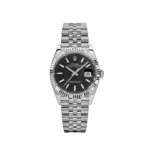 Rolex Datejust Replica 126234 White Gold Stainless Steel Black Dial Jubilee