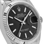 Rolex Datejust Replica 126234 White Gold Stainless Steel Black Dial Jubilee - Image 5