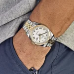 Rolex Datejust Replica 126233 Yellow Gold Stainless Steel White Roman Dial Jubilee - Image 3