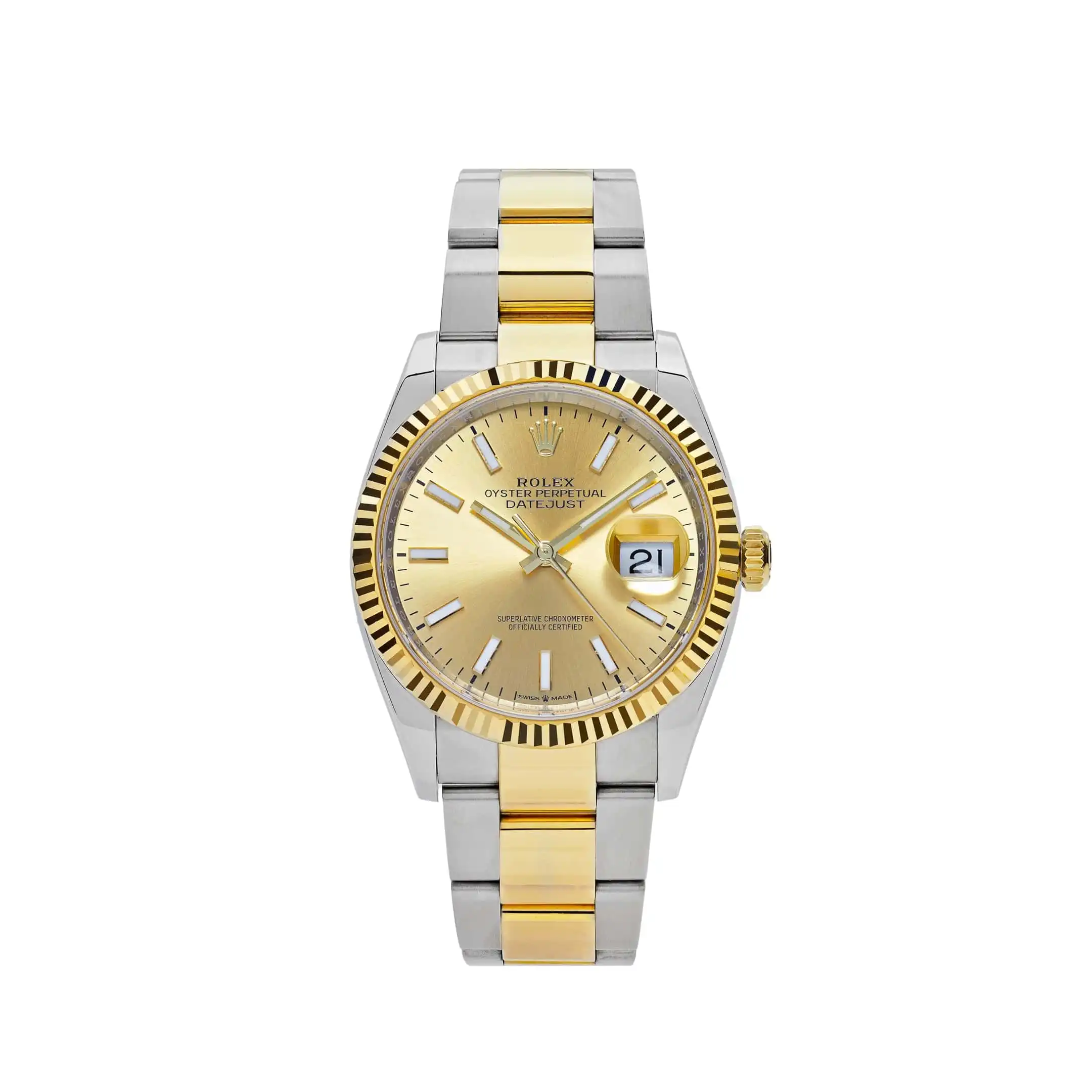 z1al5k2an2z.webp Rolex Datejust Replica 126233 Two-Toned Yellow Gold Stainless Steel Champagne Dial - Image 1