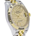 Rolex Datejust Replica 126233 Stainless Steel Yellow Gold Palm Motif Dial Jubilee - Image 2