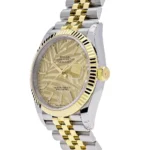 Rolex Datejust Replica 126233 Stainless Steel Yellow Gold Palm Motif Dial Jubilee - Image 3