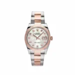 Rolex Datejust Replica 126231 Rose Gold Stainless Steel Mother of Pearl Diamon