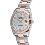 Rolex Datejust Replica 126231 Rose Gold Stainless Steel Mother of Pearl Diamon - Image 2