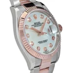 Rolex Datejust Replica 126231 Rose Gold Stainless Steel Mother of Pearl Diamon - Image 3
