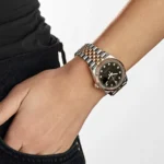 Rolex Datejust Replica 126231 Rose Gold Stainless Steel Black Diamond Dial - Image 2
