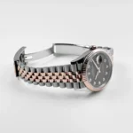 Rolex Datejust Replica 126231 Rose Gold Stainless Steel Black Diamond Dial - Image 6