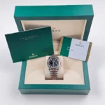 Rolex Datejust Replica 126231 Rose Gold Stainless Steel Black Diamond Dial - Image 11