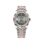 Rolex Datejust Replica 126231 Wimbledon Stainless Steel Rose Gold Slate Dial