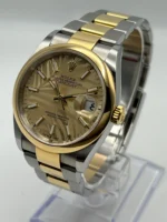 Rolex Datejust Replica 126203 Two-Toned Yellow Gold Stainless Steel Palm Motif Dial - Image 4