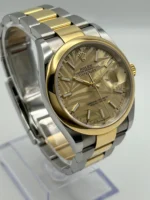 Rolex Datejust Replica 126203 Two-Toned Yellow Gold Stainless Steel Palm Motif Dial - Image 5