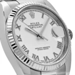 Rolex Datejust Replica 116234 Stainless Steel White Gold White Roman Numerals - Image 5