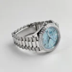 Replica Rolex Day-Date 228396TBR Platinum Diamond Bezel Ice Blue Diamond Dial - Image 5