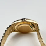 Replica Rolex Day-Date 228348RBR Yellow Gold Green Roman Numeral Dial Diamond Bezel - Image 6