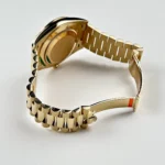 Replica Rolex Day-Date 228348RBR Yellow Gold Green Roman Numeral Dial Diamond Bezel - Image 8