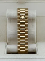 Replica Rolex Day-Date 228348RBR Yellow Gold Diamond Bezel Silver Dial - Image 4