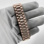 Replica Rolex Day-Date 228345RBR Rose Gold Eisenkiesel Dial Diamond Bezel - Image 11