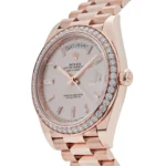 Replica Rolex Day-Date 228345RBR Rose Gold Diamond Bezel Sundust Diamond Dial - Image 3