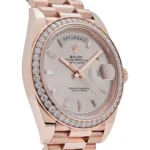 Replica Rolex Day-Date 228345RBR Rose Gold Diamond Bezel Sundust Diamond Dial - Image 5