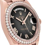 Replica Rolex Day-Date 228345RBR Rose Gold Diamond Bezel Slate Ombre Dial - Image 5