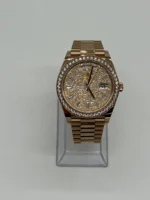 Replica Rolex Day-Date 228345RBR Rose Gold Diamond Bezel Diamond-Paved Dial - Image 2