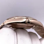 Replica Rolex Day-Date 228345RBR Rose Gold Diamond Bezel Chocolate Dial - Image 4