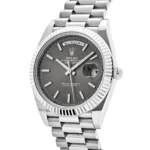 Replica Rolex Day-Date 228239 White Gold Slate Rhodium Grey Dial - Image 3