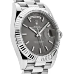 Replica Rolex Day-Date 228239 White Gold Slate Rhodium Grey Dial - Image 4
