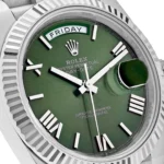Replica Rolex Day-Date 228239 White Gold Olive Dial - Image 5