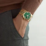 Replica Rolex Day-Date 228238 Yellow Gold Green Roman Numerals Dial - Image 2