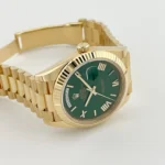 Replica Rolex Day-Date 228238 Yellow Gold Green Roman Numerals Dial - Image 4