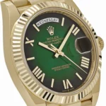 Replica Rolex Day-Date 228238 Yellow Gold Green Ombre Roman Numeral Dial - Image 5
