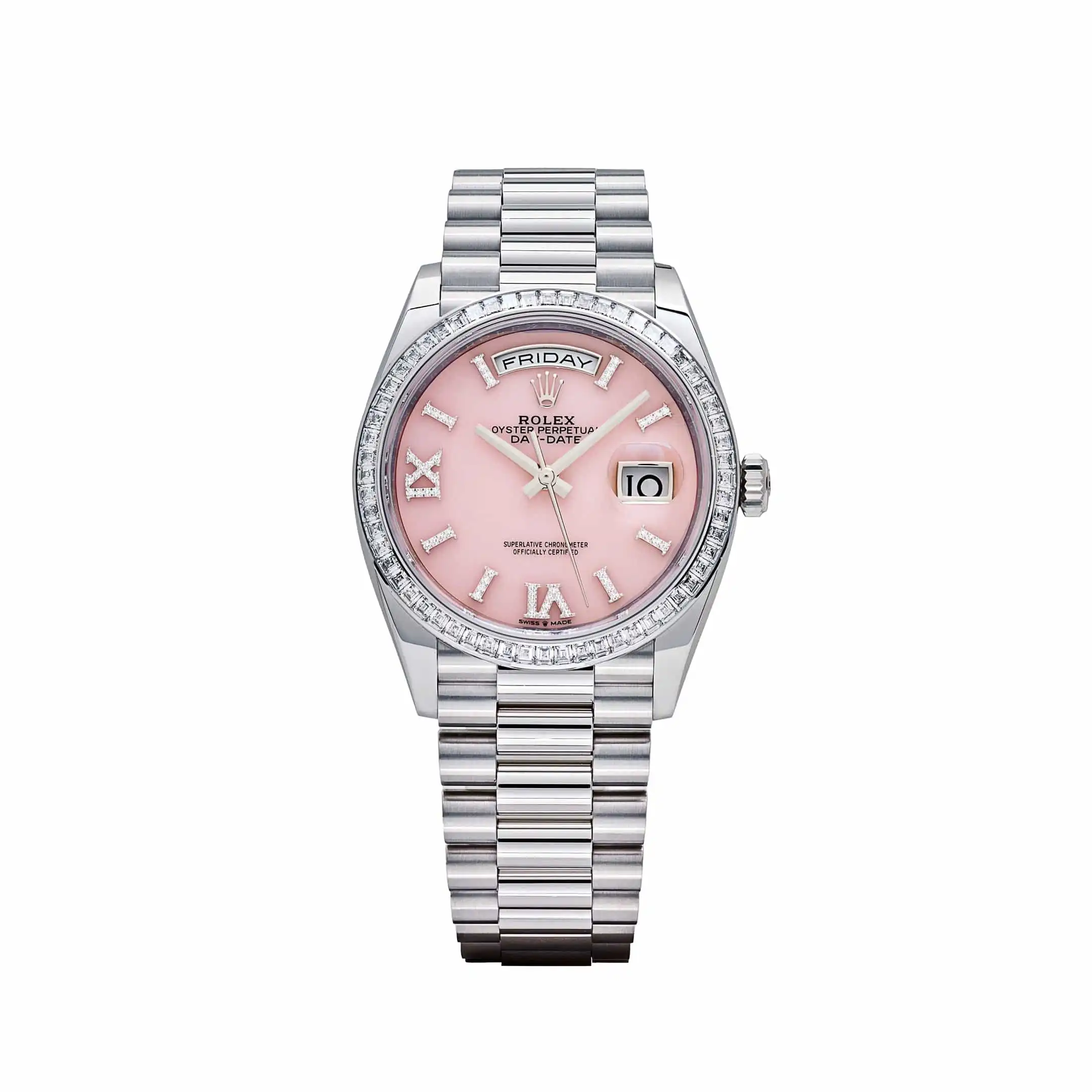 i3vb45dhxwj.webp Replica Rolex Day-Date 128396TBR Platinum Pink Opal Diamond Dial and Bezel - Image 1