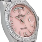 Replica Rolex Day-Date 128396TBR Platinum Pink Opal Diamond Dial and Bezel - Image 6