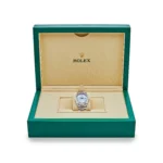 Replica Rolex Day-Date 128396TBR Platinum Ice Blue Dial Diamond Bezel - Image 7