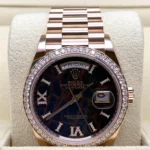 Replica Rolex Day-Date 128345RBR Rose Gold Eisenkiesel Diamond Dial - Image 2