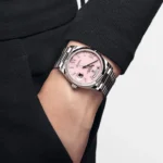 Replica Rolex Day-Date 128239 White Gold Pink Opal Diamond Roman Numerals Dial - Image 2
